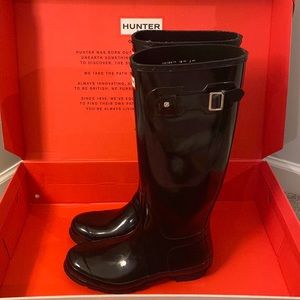 Original tall gloss HUNTER rain boots